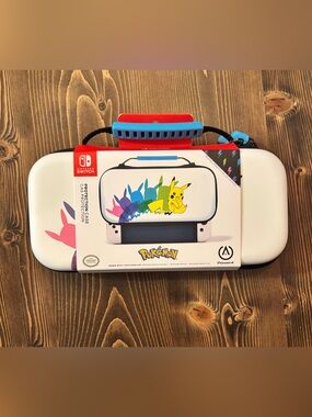 Nintendo Switch Pokemon Pikachu Rainbow Carrying Case - White